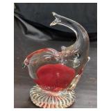 Elephant glass paperweight