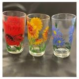 Vintage peanut butter glasses set of