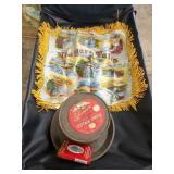 Vintage tins and Niagara falls banner