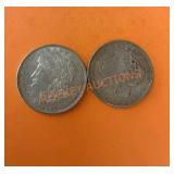 1921 Morgan silver dollars