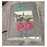 Vintage postcard scrapbook