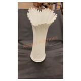 Westmoreland milk, glass vase 13ï¿½ high