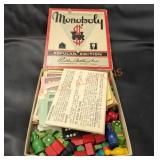 Vintage Monopoly game pieces