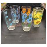 Vintage sour cream glasses stamped net contents