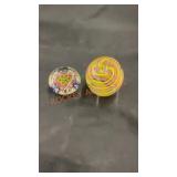 Vintage glass paperweights