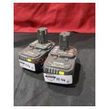 Ryobi 18v 4ah Batteries Only (2 Batteries)