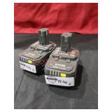 Ryobi 18v 4ah Batteries Only (2 Batteries)