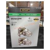 Defiant 2pk Hall & Closet Door Knob Kit