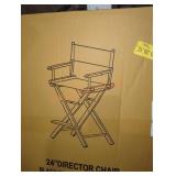 24" director chair black frame