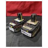 Ryobi 18v 4ah Batteries Only (2 Batteries)