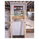 33.5" W x 75.5" H White 1-Lite Entry Door