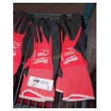 Milwaukee 9" L Dipped Work Gloves, 2 Pair