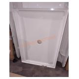 60" Delta shower Base white