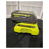 RYOBI 40V 4AH Battery and 40V Charger Combo