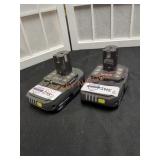 Ryobi 18v 2 1.5ah Batteries Only