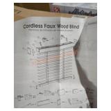 52" Cordless Faux Wood Blind, White