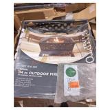 Hampton Bay Tipton 34 in. Steel Deep Bowl Fire Pit