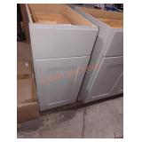 15" W x 26" D x 31" H gray cabinet base