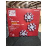 Home Accent 9.5" Twinkling LED 3pk Snowflakes