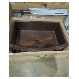 33" x 24" cast iron sink bronze