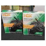 HDX 45-55gal XL Flap Tie Trash Bags (2 Boxes)
