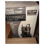 Everbilt 3/4 HP 110 gpm professional sewage pump