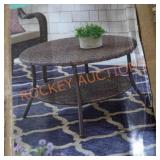 StyleWell 32" Woven Coffee Table, Brown Finish