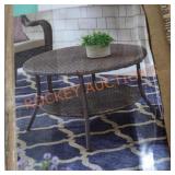 StyleWell 32" Woven Coffee Table, Brown Finish