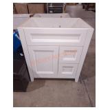 29" x 21.5 x 34" white vanity base