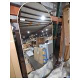 30"ï¿½70" Gold Frame Free Standing Arched Mirror