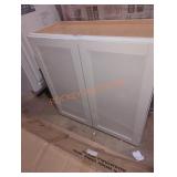 30" W x 13" D x 30" H white wall cabinet