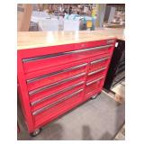 Red Husky 42" W x 18" D x 37" H 9 drawer tool