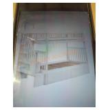 Woodland staircase bunk bed twin over twin white