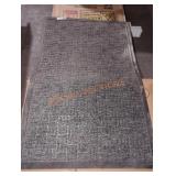 Gray Rubbed-Backed Door Mat