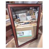 28.5"ï¿½40.5" Dark Wood-Framed Wall Framed