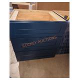 30" x 25" x 35" H blue cabinet base