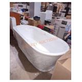 Oakdy 66" Freestanding Flatbottom Bathtub