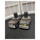 Ryobi 18v 2 4ah Batteries Only