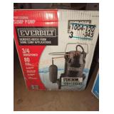 Everbilt 3/4 HP 80 gpm sump pump