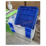 Clear Storage Totes with Lids Lot, 17"ï¿½23"ï¿½10"