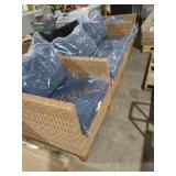 4pc Outdoor Wicker Patio Seat Set