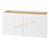 Hampton Bay 36" Wall Bridge Cabinet, White