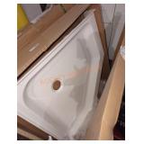 Voltaire 36" x 36" neo angle shower Base in white