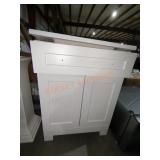 19" D x 24" W x 34" H White Vanity with Top