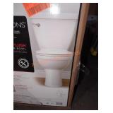 Delta elongated white toilet