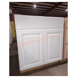 30"Wï¿½24"Dï¿½34.5"H White Sink Base Cabinet