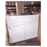 36"Wï¿½24"Dï¿½35"H White Sink Base Cabinet