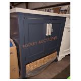 30"Wï¿½22"Dï¿½35"H Blue/Marble Bathroom Vanity