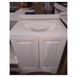 24" W x 18.5" D x 33" H White Vanity with Top