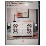 Home Decorators White Glass Door Buffet